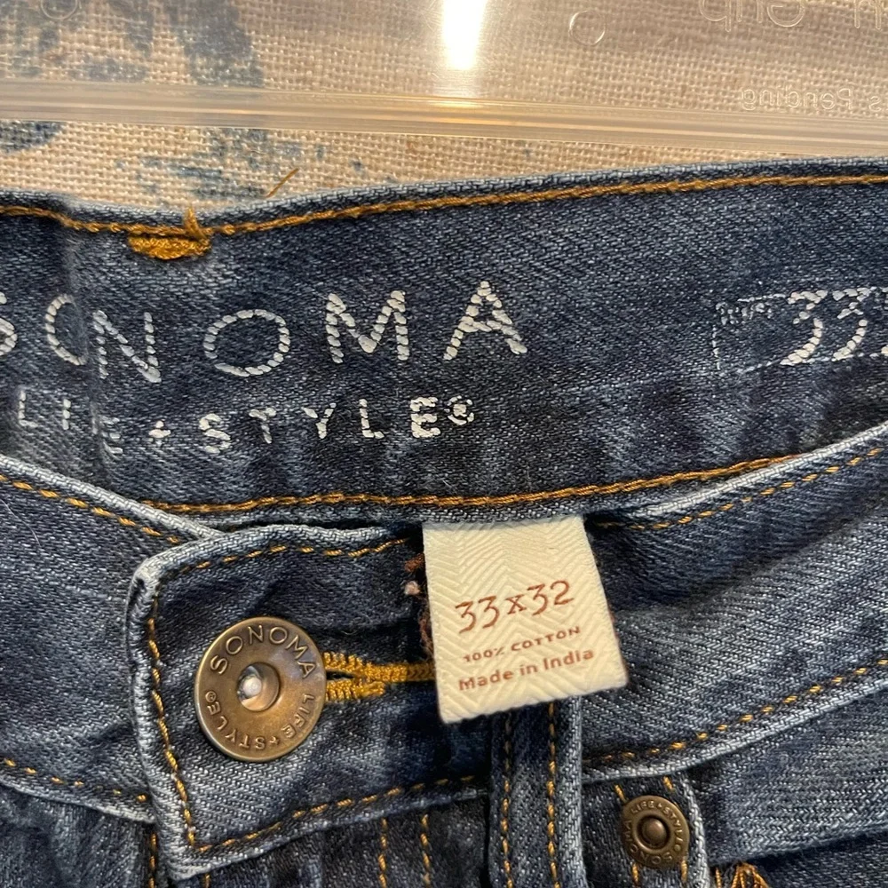 Sonoma Blue Straight Jeans Classic Fit - Picture 3 of 5